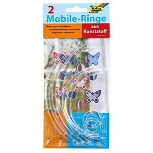 Folia 2285 Mobile Rings Transparent Plastic Plug-in System for 2 Mobile Rings, Variable System for Various Insertion Options, Ideal for Mobiles and Dreamcatchers Folia 2285 Mobile Rings Transparent Plastic Plug-in System for 2 Mobile Rings, Variable System for Various Insertion Options, Ideal for Mobiles and Dreamcatchers