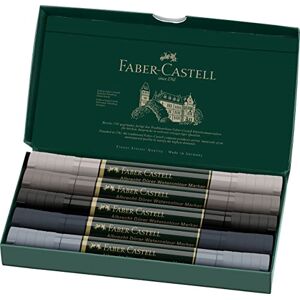 Faber Albrecht Dürer 160306 Watercolour Marker with Double Tip for Flat and Precise Paint Application Pack of 5 Grey Tones Faber Albrecht Dürer 160306 Watercolour Marker with Double Tip for Flat and Precise Paint Application Pack of 5 Grey Tones