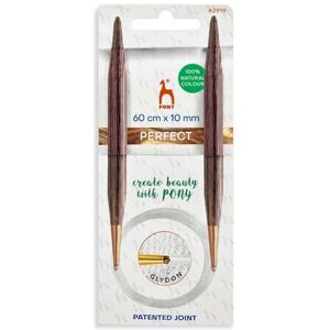 Pony Perfect Circular Knitting Needles 60cm 10mm Wood Pony Perfect Circular Knitting Needles 60cm 10mm Wood