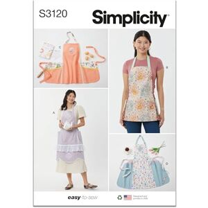 Simplicity Sewing Pattern SS3120A Misses' Apron in Two Lengths A (XS-S-M-L-XL) Simplicity Sewing Pattern SS3120A Misses' Apron in Two Lengths A (XS-S-M-L-XL)