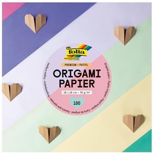 Folia 89915 Premium Folding Sheets 70 g/m², Pastel, 15 x 15 cm, 100 Sheets in 10 Different Colours, for Crafts, Decorating and Decorating Folia 89915 Premium Folding Sheets 70 g/m², Pastel, 15 x 15 cm, 100 Sheets in 10 Different Colours, for Crafts, Decorating and Decorating