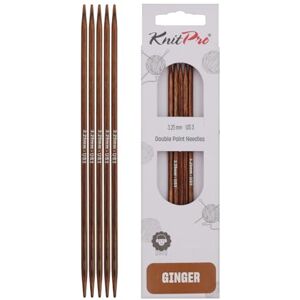 KNITPRO Ginger Double Pointed Needles 8" (20cm) 3.25mm KNITPRO Ginger Double Pointed Needles 8" (20cm) 3.25mm