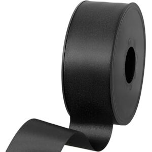 Les Petits Rubans 100% Polyester Double Sided Satin Ribbon for Weddings, Gift Wrapping, Floral Arrangements, Crafts, Cakes, Bows, Decorations, 38mm x 25m, Black Les Petits Rubans 100% Polyester Double Sided Satin Ribbon for Weddings, Gift Wrapping, Floral Arrangements, Crafts, Cakes, Bows, Decorations, 38mm x 25m, Black