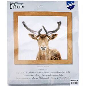 Vervaco Counted Cross Stitch Kit Deer aida, Cotton Blend, Assorted, 37.7 x 20 x 22 cm Vervaco Counted Cross Stitch Kit Deer aida, Cotton Blend, Assorted, 37.7 x 20 x 22 cm