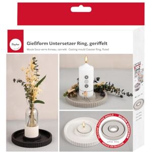 Rayher Silicone casting mould Coaster Ring, ribbed, ø 17cm x H 2cm, 36175000 Rayher Silicone casting mould Coaster Ring, ribbed, ø 17cm x H 2cm, 36175000