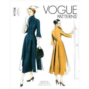 Vogue Patterns V1738A5 Misses Dress, White Vogue Patterns V1738A5 Misses Dress, White