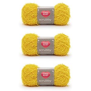 Red Heart Scrubby Duckie Yarn 3 Pack of 100g/3.5oz Polyester 4 Medium (Worsted) 92 Yards Knitting/Crochet Red Heart Scrubby Duckie Yarn 3 Pack of 100g/3.5oz Polyester 4 Medium (Worsted) 92 Yards Knitting/Crochet