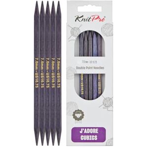 KNITPRO J’Adore Cubics Double Pointed Needles 8" (20cm) 7.00mm KNITPRO J’Adore Cubics Double Pointed Needles 8" (20cm) 7.00mm