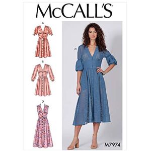 McCall's Sewing Pattern M7974A5-Misses' Dresses, Paper, White, Various McCall's Sewing Pattern M7974A5-Misses' Dresses, Paper, White, Various