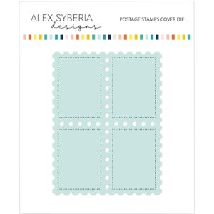 Alex Syberia Designs Postage Stamps Cover Die, White Alex Syberia Designs Postage Stamps Cover Die, White