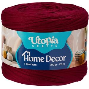 Utopia Crafts T-Shirt Yarn for Crocheting and Knitting Home Decor 300g/150m Elastic Microfibre Fabric Yarn Oeko-Tex Certified Machine Washable Crochet Baskets Bags Rugs & Macramé 5-7mm Hook (Magenta) Utopia Crafts T-Shirt Yarn for Crocheting and Knitting Home Decor 300g/150m Elastic Microfibre Fabric Yarn Oeko-Tex Certified Machine Washable Crochet Baskets Bags Rugs & Macramé 5-7mm Hook (Magenta)