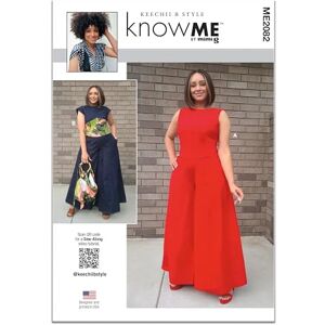 Know me Sewing Pattern ME2082BB Misses' and Women's Jumpsuits by Keechii B Style BB (20W-22W-24W-26W-28W) Know me Sewing Pattern ME2082BB Misses' and Women's Jumpsuits by Keechii B Style BB (20W-22W-24W-26W-28W)
