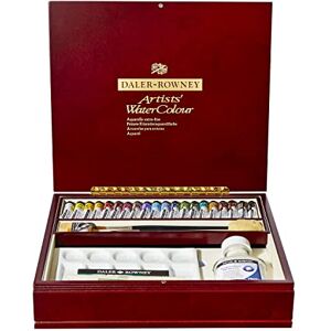 Daler Rowney Daler-Rowney Artists' Luxury Large Watercolour Box Set, 20 Assorted Colours x 5ml Tube, Complete Professional Watercolour Set, For Professional Artists Daler Rowney Daler-Rowney Artists' Luxury Large Watercolour Box Set, 20 Assorted Colours x 5ml Tube, Complete Professional Watercolour Set, For Professional Artists