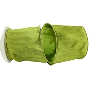 Reliant Ribbon Corp Reliant Ribbon Dupioni Supreme Wired Edge Ribbon, 4 Inch X 10 Yards, Green Grass Reliant Ribbon Corp Reliant Ribbon Dupioni Supreme Wired Edge Ribbon, 4 Inch X 10 Yards, Green Grass