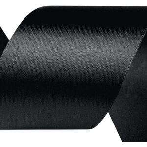 cyclingcolors Satin Polyester Ribbon 50mm x 22m Gift Wrapping Ribbon for Packaging, Decoration, Birthday, Cakes, Sewing, Crafts & Floristry Black cyclingcolors Satin Polyester Ribbon 50mm x 22m Gift Wrapping Ribbon for Packaging, Decoration, Birthday, Cakes, Sewing, Crafts & Floristry Black