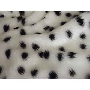 CRS Fur Fabrics Animal Fun Faux Fur Fabric Material Dalmatian, 1/2Mtr 150cmx50cm CRS Fur Fabrics Animal Fun Faux Fur Fabric Material Dalmatian, 1/2Mtr 150cmx50cm