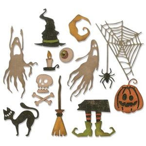 Sizzix Thinlits Die Set 664209, Frightful Things by Tim Holtz, 17 Pack, Multi Colour, One Size Sizzix Thinlits Die Set 664209, Frightful Things by Tim Holtz, 17 Pack, Multi Colour, One Size
