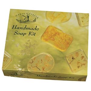 House Of Crafts Handmade Soap, Single Craft Kit Set, Multicoloured, Includes Soap Compound, Fragrance, Marigold Petals, Cut Lemongrass, Irish Moss, 3 Moulds, Pipette, Instructions House Of Crafts Handmade Soap, Single Craft Kit Set, Multicoloured, Includes Soap Compound, Fragrance, Marigold Petals, Cut Lemongrass, Irish Moss, 3 Moulds, Pipette, Instructions