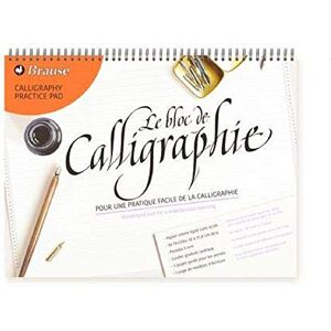 Brause 96442B- One calligraphy spiral pad 50 cream lined sheets 29.7x42 cm (French) A3 lined sheets and 3 guide sheets Manufactured in Germany Art Brause 96442B- One calligraphy spiral pad 50 cream lined sheets 29.7x42 cm (French) A3 lined sheets and 3 guide sheets Manufactured in Germany Art