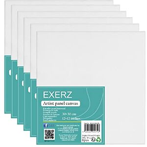 Exerz 30x30cm Canvas Panels - Set of 6 - Oil & Acrylic Exerz 30x30cm Canvas Panels - Set of 6 - Oil & Acrylic
