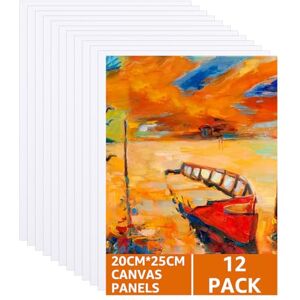 ASelected 12 Pcs Cotton Canvas 20x25cm for Painting - Canvas for Painting ASelected 12 Pcs Cotton Canvas 20x25cm for Painting - Canvas for Painting