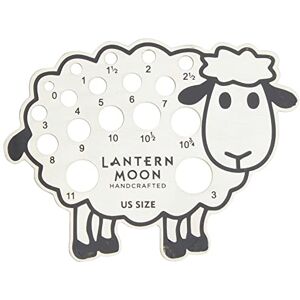 Lantern Moon Knitting Needle Gauge – Reversible US and Metric Sliver Plated Sheep – for Pin Sizes 2-9mm/ 0-13, Silver Lantern Moon Knitting Needle Gauge – Reversible US and Metric Sliver Plated Sheep – for Pin Sizes 2-9mm/ 0-13, Silver