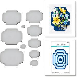 Spellbinders Essential Labels Etched Dies from The Four Petal Collection, Metal, ONE Spellbinders Essential Labels Etched Dies from The Four Petal Collection, Metal, ONE