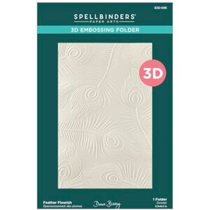 Spellbinders E3D-095 Feather Flourish 3D Embossing Folder from The Peacock Paradise Collection by Dawn Bibby Spellbinders E3D-095 Feather Flourish 3D Embossing Folder from The Peacock Paradise Collection by Dawn Bibby