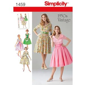 Simplicity Sewing Pattern 1459 Miss Petite 1950's Vintage Dress, Size, Paper, White, K5 (8-10-12-14-16) Simplicity Sewing Pattern 1459 Miss Petite 1950's Vintage Dress, Size, Paper, White, K5 (8-10-12-14-16)