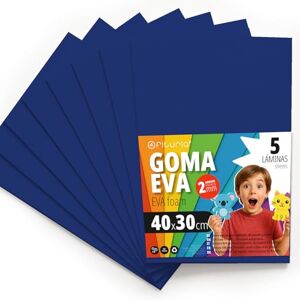 OFITURIA Eva Rubber for School and Creative Crafts, Coloured Foam Sheets for DIY Projects, Art, Children's Decoration, Scrapbooking, Craft Designs 40 x 30 cm (Dark Blue, 5 Pcs) OFITURIA Eva Rubber for School and Creative Crafts, Coloured Foam Sheets for DIY Projects, Art, Children's Decoration, Scrapbooking, Craft Designs 40 x 30 cm (Dark Blue, 5 Pcs)
