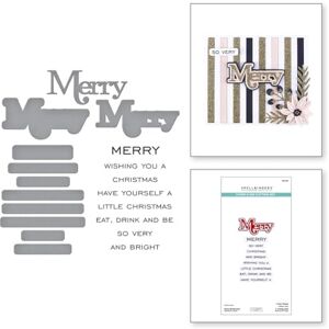 Spellbinders Merry Sentiments Clear Stamp & Die Set from The All About Christmas Collection by Lisa Horton Spellbinders Merry Sentiments Clear Stamp & Die Set from The All About Christmas Collection by Lisa Horton