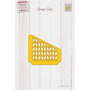 Nellie's Choice Cutting Corner Pouch-Chevron Motif-Shape Die for Storage Pocket-9,7 x 8,9 cm-Card Making Supplies-Metal Dies for Scrapbooking, DIY and Paper Crafts, Yellow Nellie's Choice Cutting Corner Pouch-Chevron Motif-Shape Die for Storage Pocket-9,7 x 8,9 cm-Card Making Supplies-Metal Dies for Scrapbooking, DIY and Paper Crafts, Yellow