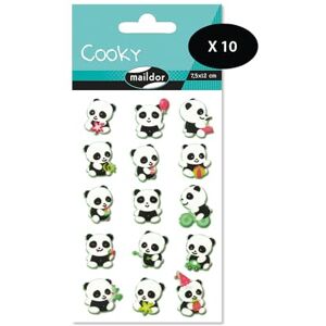 Maildor CY016Opack 3D Stickers Cooky LOT of 10 Sheets 12x8 cm 150 Stickers Panda Theme Children's Arts and Crafts Accessories Creative and Leisure Maildor CY016Opack 3D Stickers Cooky LOT of 10 Sheets 12x8 cm 150 Stickers Panda Theme Children's Arts and Crafts Accessories Creative and Leisure