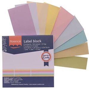 Creative Labs Florence Cardstock Label Block 135 pcs 3 Sizes and 9 Colours Pastels 15 x 6,3 cm / 15 x 5 cm / 15 x 3,7 cm Blank Cards for Gift Tags, Personalised Business Cards and Note Cards 216 GSM Creative Labs Florence Cardstock Label Block 135 pcs 3 Sizes and 9 Colours Pastels 15 x 6,3 cm / 15 x 5 cm / 15 x 3,7 cm Blank Cards for Gift Tags, Personalised Business Cards and Note Cards 216 GSM