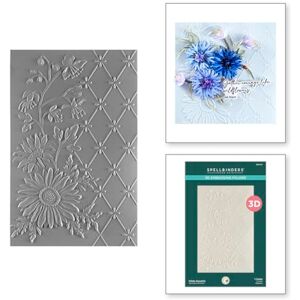 Spellbinders Wildly Beautiful 3D Embossing Folder from The Through The Meadow Collection by Susan Tierney-Cockburn, White Spellbinders Wildly Beautiful 3D Embossing Folder from The Through The Meadow Collection by Susan Tierney-Cockburn, White