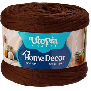 Utopia Crafts T-Shirt Yarn for Crocheting and Knitting Home Decor 300g/150m Elastic Microfibre Fabric Yarn Oeko-Tex Certified Washable Crochet Baskets Bags Rugs & Macramé 5-7mm Hook (Dark Brown) Utopia Crafts T-Shirt Yarn for Crocheting and Knitting Home Decor 300g/150m Elastic Microfibre Fabric Yarn Oeko-Tex Certified Washable Crochet Baskets Bags Rugs & Macramé 5-7mm Hook (Dark Brown)