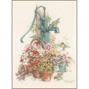 Lanarte PN-0007958 Cross Stitch Kit Flowers/Water Pump Number Pattern Counted Kit Cotton, Multi-Colour, 29 x 39 cm / 11.6" x 15.6 Lanarte PN-0007958 Cross Stitch Kit Flowers/Water Pump Number Pattern Counted Kit Cotton, Multi-Colour, 29 x 39 cm / 11.6" x 15.6