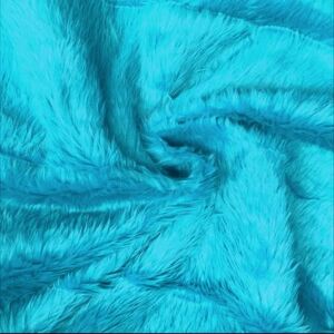 CRS Fur Fabrics Plain Fun Faux Fur Fabric Material Turquoise Blue, 1/2Mtr 150cmx50cm CRS Fur Fabrics Plain Fun Faux Fur Fabric Material Turquoise Blue, 1/2Mtr 150cmx50cm