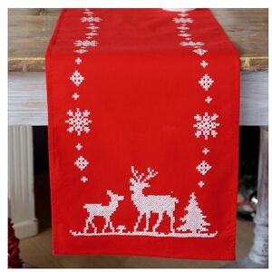 Vervaco Embroidery Kit: Runner: Christmas Deer Vervaco Embroidery Kit: Runner: Christmas Deer