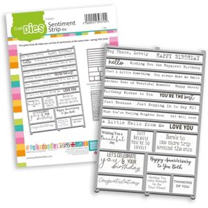 Polka Doodles Sentiment Strip Craft Die A5/6 x 8 Sentiment Panel Cutting die- wh Polka Doodles Sentiment Strip Craft Die A5/6 x 8 Sentiment Panel Cutting die- wh