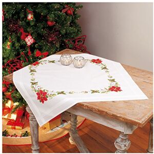 Vervaco Embroidery: Tablecloth: Poinsettia, 100% Cotton, Multi-Colour, 40 x 11 x 20 cm Vervaco Embroidery: Tablecloth: Poinsettia, 100% Cotton, Multi-Colour, 40 x 11 x 20 cm