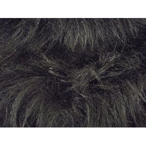 CRS Fur Fabrics Long Pile Fun Faux Fur Fabric Material Black, 1Mtr 150cmx100cm CRS Fur Fabrics Long Pile Fun Faux Fur Fabric Material Black, 1Mtr 150cmx100cm