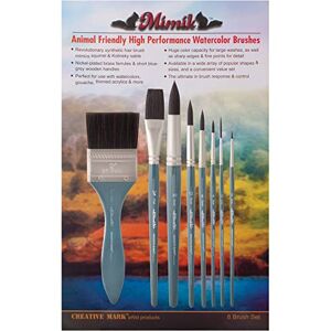 Creative Labs Mimik Synthetic Watercolor Brushes Value Set of 8 Creative Labs Mimik Synthetic Watercolor Brushes Value Set of 8