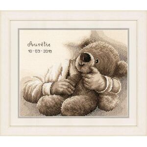 Vervaco Counted Cross Stitch Kit Teddy Bear, Cotton, Multicoloured, 25 x 20 x 0,3 cm Vervaco Counted Cross Stitch Kit Teddy Bear, Cotton, Multicoloured, 25 x 20 x 0,3 cm