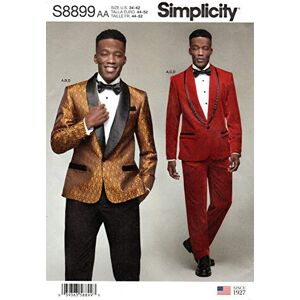 Simplicity Sewing Pattern S8899 Men's Tuxedo Jackets, Pants and Bow Tie, Paper, White, Various Simplicity Sewing Pattern S8899 Men's Tuxedo Jackets, Pants and Bow Tie, Paper, White, Various