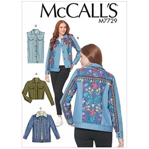 McCall's Patterns Misses Jackets and Vest Sewing Pattern, Tissue, Multi-Colour, 17 x 0.5 x 0.07 cm, M7729E50 McCall's Patterns Misses Jackets and Vest Sewing Pattern, Tissue, Multi-Colour, 17 x 0.5 x 0.07 cm, M7729E50
