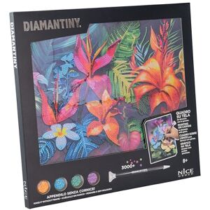 DIAMANTINY Paint by Numbers Tropical Flowers, Multicoloured, 32 x 30 x 2 cm, 96562 DIAMANTINY Paint by Numbers Tropical Flowers, Multicoloured, 32 x 30 x 2 cm, 96562