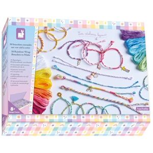 Janod Rainbow Bracelet Kit Arts & Crafts Kit Creativity-Stimulating Children’s Set Kids’ Craft Activity Arts & Crafts Kit for 8 Years +, J09134, petit Janod Rainbow Bracelet Kit Arts & Crafts Kit Creativity-Stimulating Children’s Set Kids’ Craft Activity Arts & Crafts Kit for 8 Years +, J09134, petit