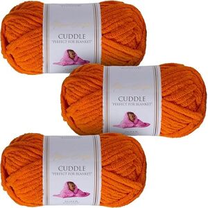 Utopia Crafts Cuddle Super Chunky Chenille Yarn Pumpkin Orange 100g 60m Ball, Fluffy, Soft & Easy to Use, Ideal for Crochet & Knitting, Machine Washable, Beginner-Friendly Wool Alternative Pack of 3 Utopia Crafts Cuddle Super Chunky Chenille Yarn Pumpkin Orange 100g 60m Ball, Fluffy, Soft & Easy to Use, Ideal for Crochet & Knitting, Machine Washable, Beginner-Friendly Wool Alternative Pack of 3