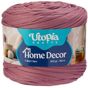 Utopia Crafts T-Shirt Yarn for Crocheting and Knitting Home Decor 300g/150m Elastic Microfibre Fabric Yarn Oeko-Tex Certified Washable Crochet Baskets Bags Rugs & Macramé 5-7mm Hook (Aubergine Purple) Utopia Crafts T-Shirt Yarn for Crocheting and Knitting Home Decor 300g/150m Elastic Microfibre Fabric Yarn Oeko-Tex Certified Washable Crochet Baskets Bags Rugs & Macramé 5-7mm Hook (Aubergine Purple)